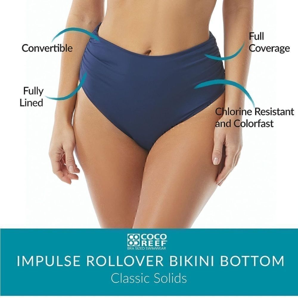 Coco Reef Women's Classic Solids
Impulse Rollover Bikini Swim Bottom
Size XL NEW - Picture 8 of 9